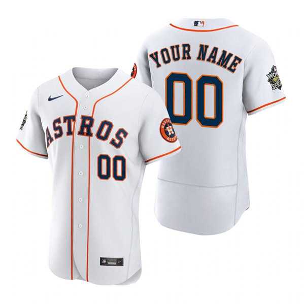 Mens Houston Astros Active Player White 2022 World Series Flex Base Stitched Jersey->customized mlb jersey->Custom Jersey